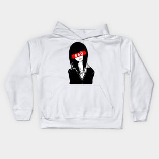 Sad girl Kids Hoodie